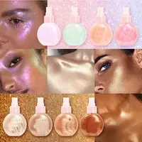 MLM Highlighters Private Label Shimmer Oil For Body Scented Unique Bottle Coated Silicone — view 2