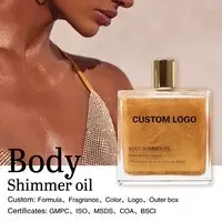 MLM Custom Highlighter Makeup Private Label Glitter Body Shimmer Oil for Skin Glow — view 1