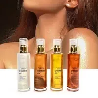 Organic Waterproof Liquid Body Glitter Face Highlighter Private Label Body Shimmer Oil — view 1