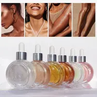 Moisturizing Hydrating Brightening Body Cream Non-sticky Maquillaje Shimmer Body Gloss Oil — view 4