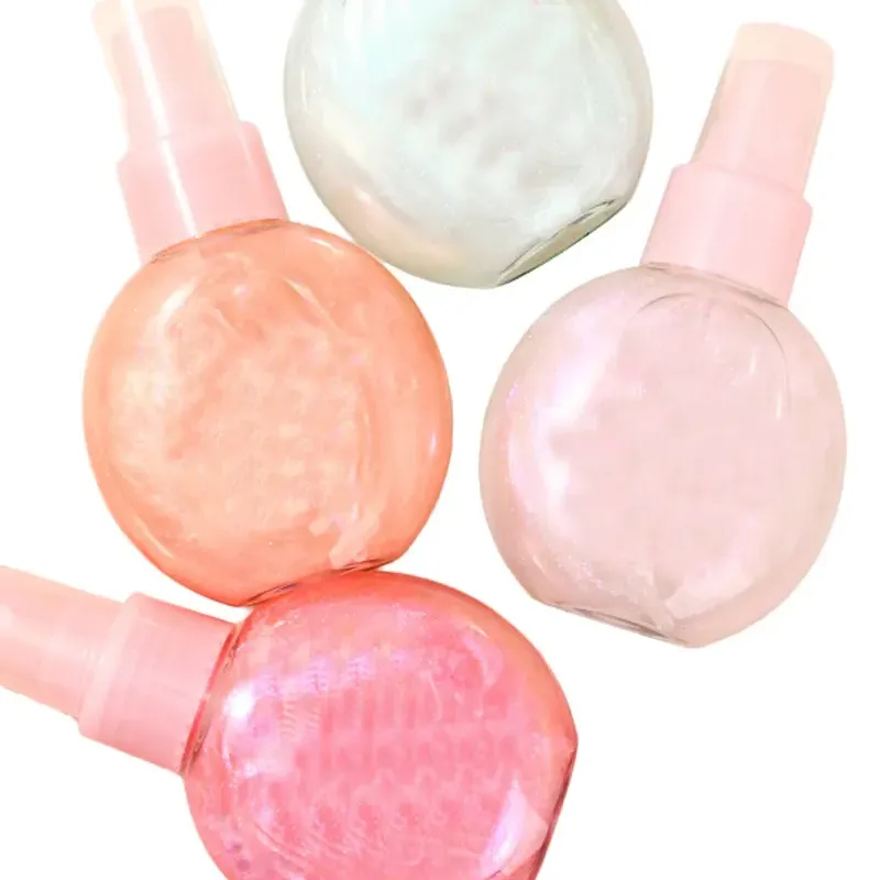 MLM Highlighters Private Label Shimmer Oil For Body Scented Unique Bottle Coated Silicone — OEM product photo