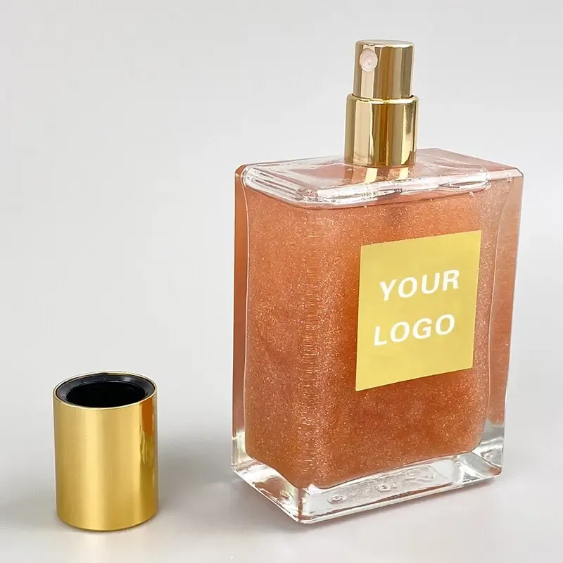 Vegan Body Shimmering Dry Oil Private Label Makeup Highlighter — OEM product photo