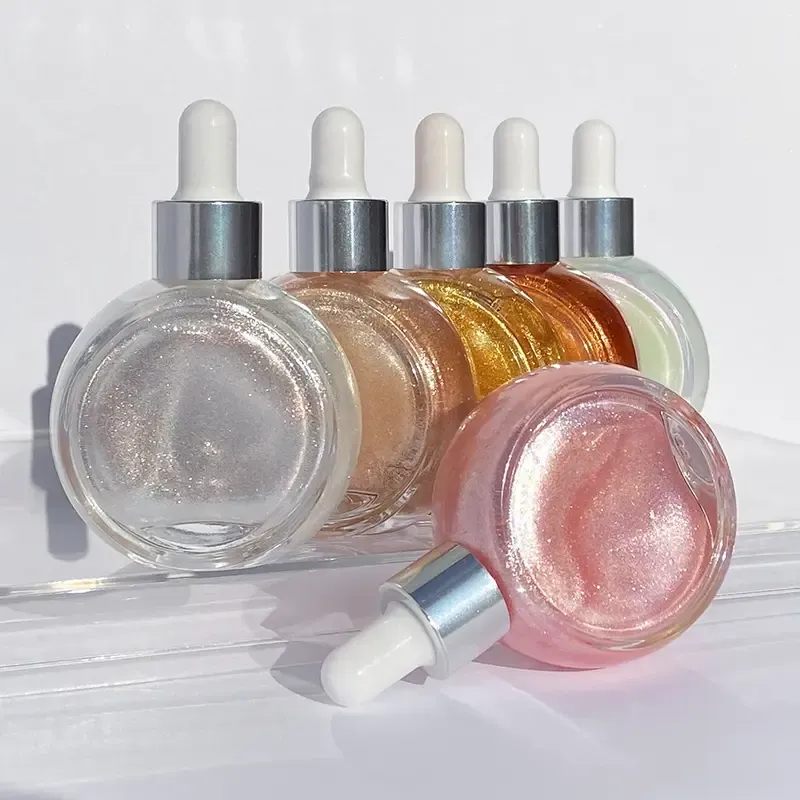 Moisturizing Hydrating Brightening Body Cream Non-sticky Maquillaje Shimmer Body Gloss Oil — OEM product photo