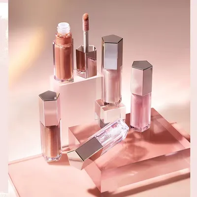 Pentagonal Waterproof Lip Gloss Brillo De Labios Mirror Glow Shimmer Lipgloss Liquid Lipstick — OEM product photo