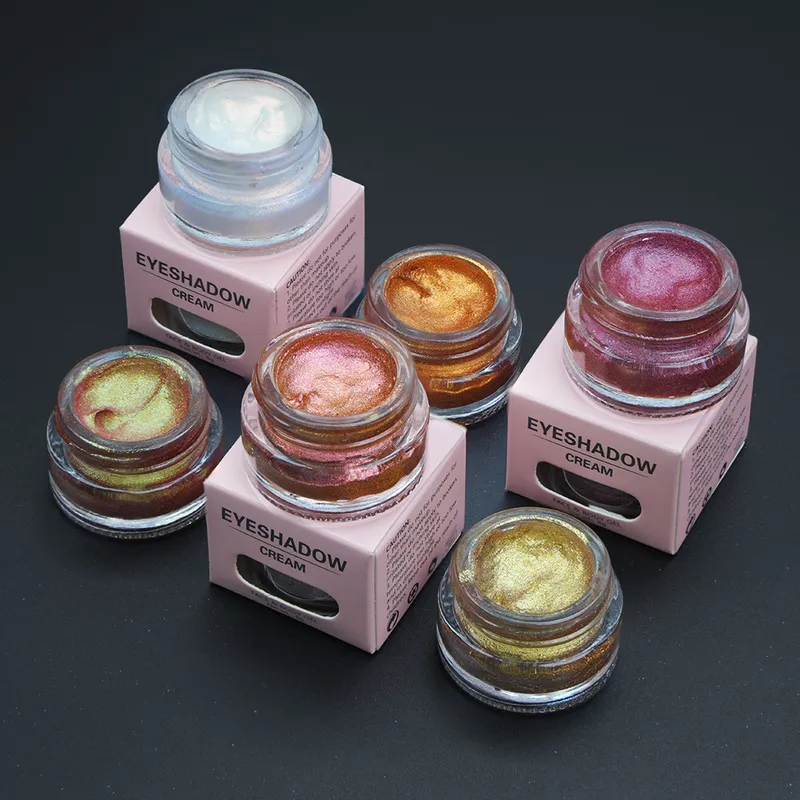 Private Label Vegan Highlighter Eyeshadow Palette 12-color Chameleon Glitter Cream — OEM product photo