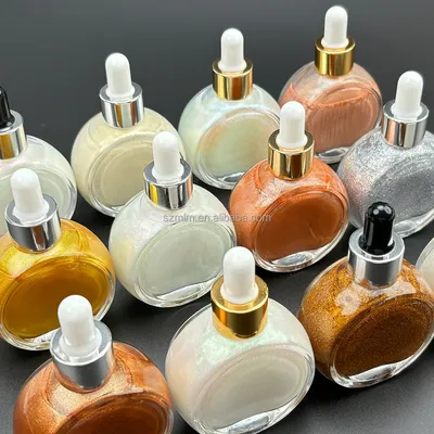 Logo Organic Waterproof Glitter Liquid Body Face Highlighter Private Label Body Shimmer Oil — OEM product photo