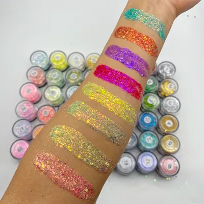 High Pigment Custom Glitter Vegan Eyeshadow Makeup Cosmetic Eyeshadow — OEM product photo
