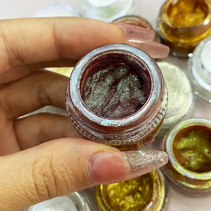 Low Moq Free Sample Makeup Cosmetics Loose Eye Shadow Gel Pigment Single Glitter Eyeshadow — OEM product photo
