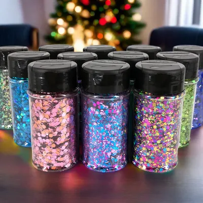 1oz 2oz Bulk Powder Glitter For Arts And Crafts Christmas Glitter — OEM product photo