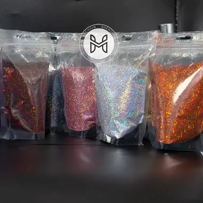 In Stock Style Holographic Glitter Polyester Glitter For Nail Art Leather Crafts — OEM product photo