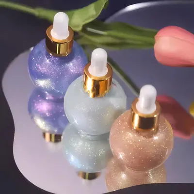 Highlighter Makeup Liquid Face Glow Body Shimmer Oil Body Glitter Diamond Dry Oil Highlighter — OEM product photo